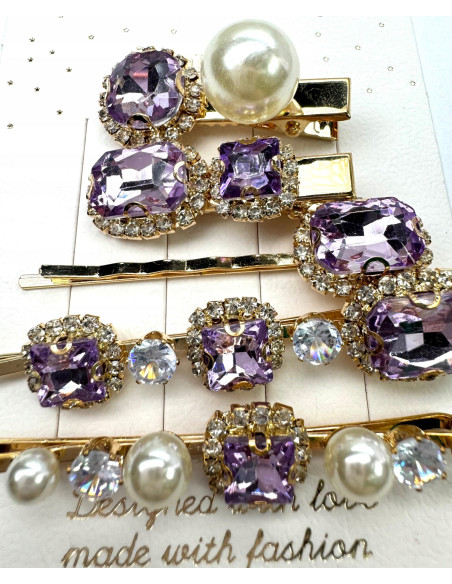 Zestaw 5 sztuk SPINKA , WSUWKA, CRYSTAL do włosów na BAL ZJAWISKOW WSUWKI