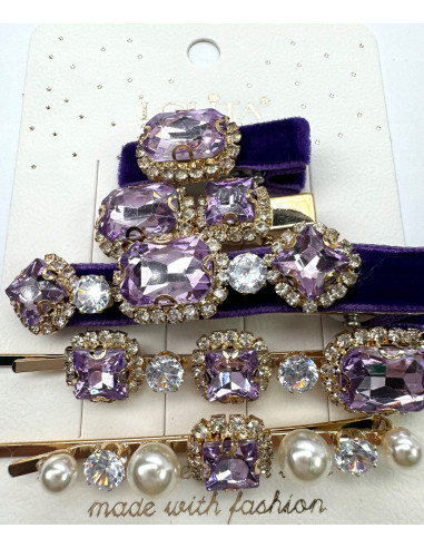 Zestaw 5 sztuk SPINKA z AKSAMITKĄ, WSUWKA z...