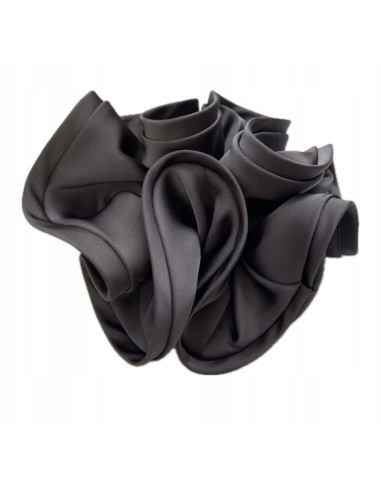Gumka do włosów Scrunchie Z LAMÓWKĄ Lolita Accessories XXL Satyna szary