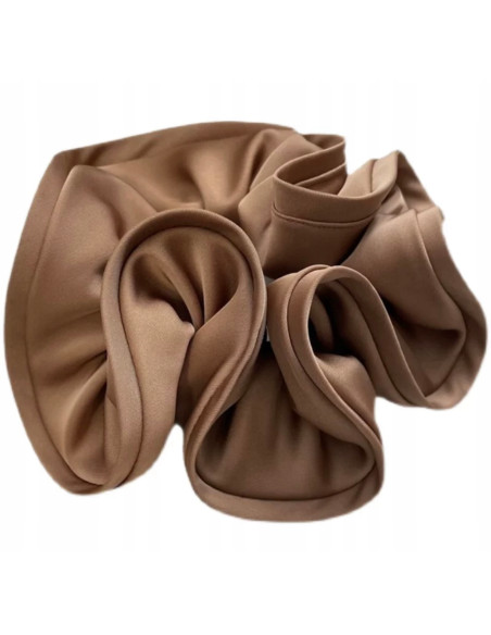 Gumka do włosów Scrunchie Z LAMÓWKĄ Lolita Accessories XXL Satyna Miodowy