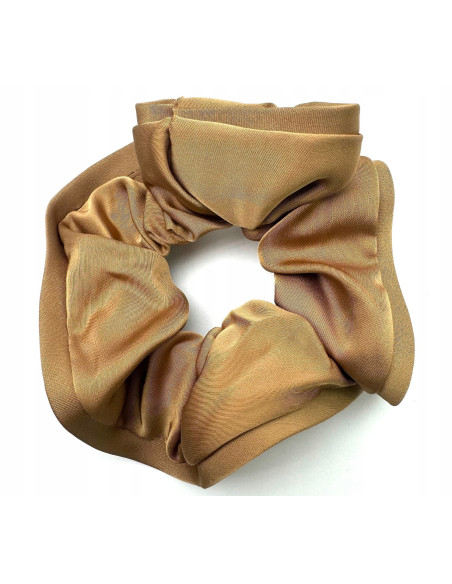 Gumka do włosów Scrunchie Z LAMÓWKĄ Lolita Accessories XXL Satyna Miodowy