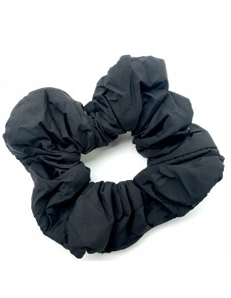 Gumka do włosów Scrunchie Lolita Accessories różowa "puchówka" CZARNA