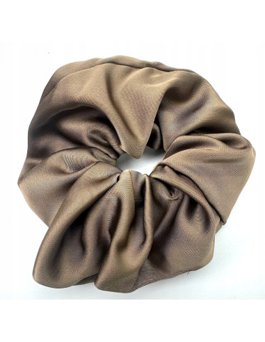 Gumka do włosów Scrunchie Lolita Accessories XL BRĄZOWA SATYNA