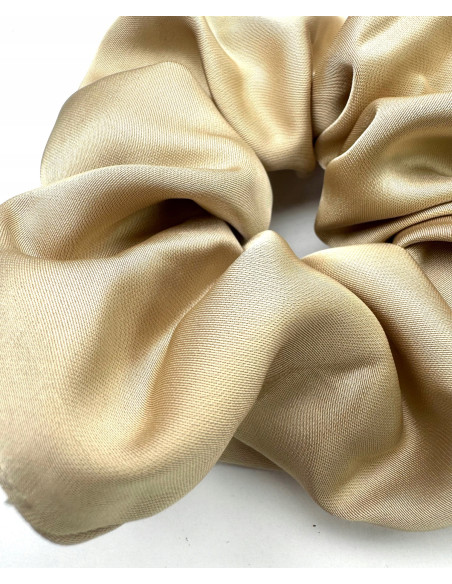 Gumka do włosów Scrunchie Lolita Accessories XL BEŻOWA SATYNA