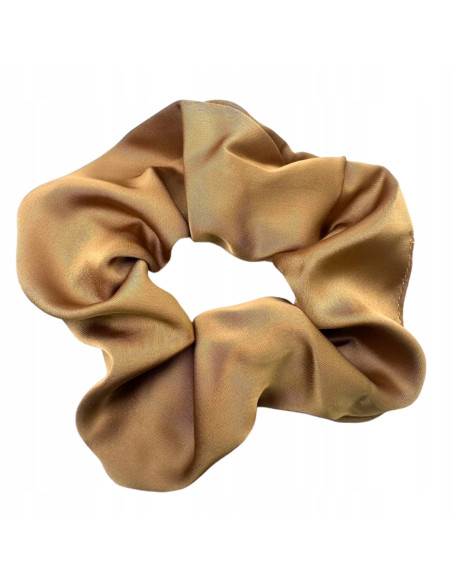Gumka do włosów Scrunchie Lolita Accessories XL BRĄZOWA SATYNA