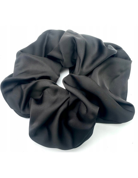 Gumka do włosów Scrunchie Lolita Accessories XXXL CZARNa SATYNA