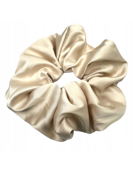 Gumka do włosów Scrunchie Lolita Accessories XXXL Ecru Satyna