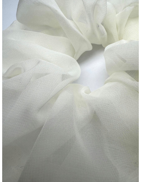 Gumka do włosów Scrunchie Lolita Accessories XXXL Ecru Szyfon