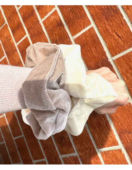 Gumka do włosów Scrunchie Lolita Accessories XXXL Beżowy