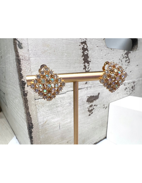 Klipsy do uszu złote z cyrkoniami Lolita Accessories