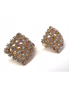 Klipsy do uszu złote z cyrkoniami Lolita Accessories 2