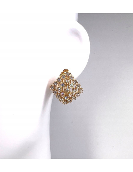 Klipsy do uszu złote z cyrkoniami Lolita Accessories