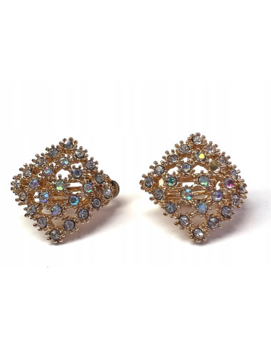 Klipsy do uszu złote z cyrkoniami Lolita...