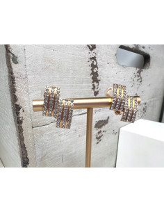 Klipsy do uszu złote z cyrkoniami Lolita Accessories