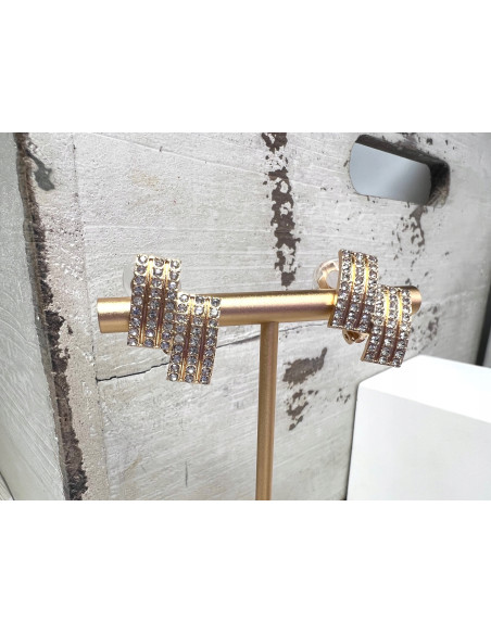 Klipsy do uszu złote z cyrkoniami Lolita Accessories