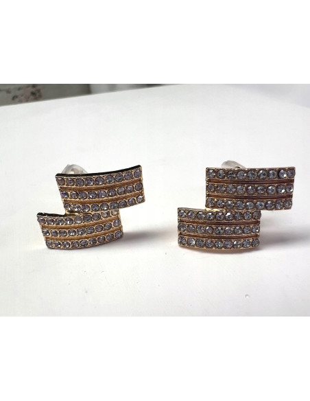 Klipsy do uszu złote z cyrkoniami Lolita Accessories