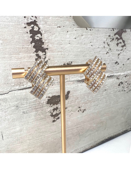 Klipsy do uszu złote z cyrkoniami Lolita Accessories