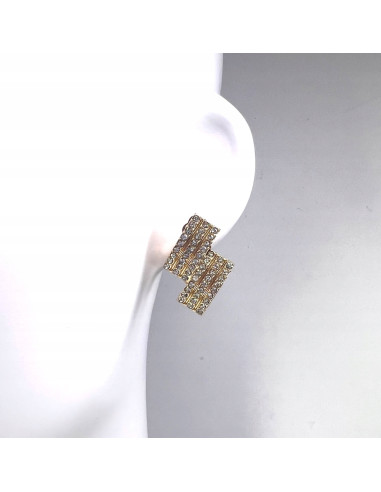 Klipsy do uszu złote z cyrkoniami Lolita...