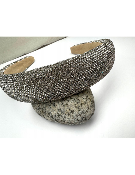 Opaska na włosy cyrkonie Lolita Accessories Srebrny Błysk