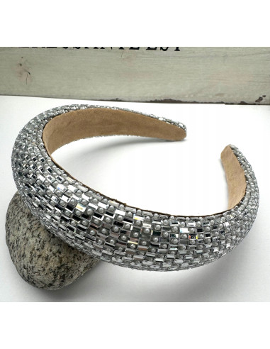 Opaska na włosy cyrkonie perełki Lolita...