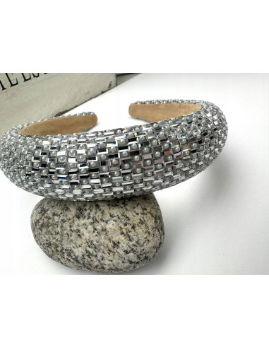 Opaska na włosy cyrkonie perełki Lolita...