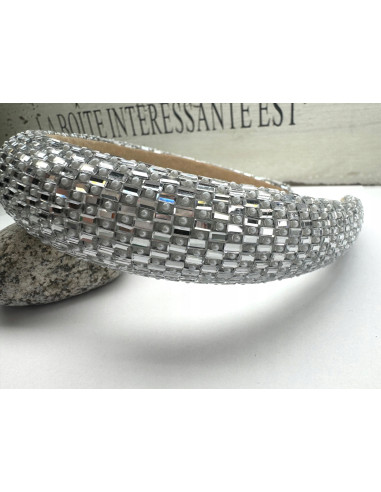 Opaska na włosy cyrkonie perełki Lolita...