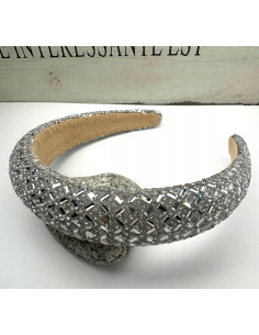 Opaska na włosy cyrkonie Lolita Accessories Srebrny Błysk