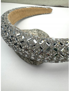 Opaska na włosy cyrkonie Lolita Accessories Srebrny Błysk 2