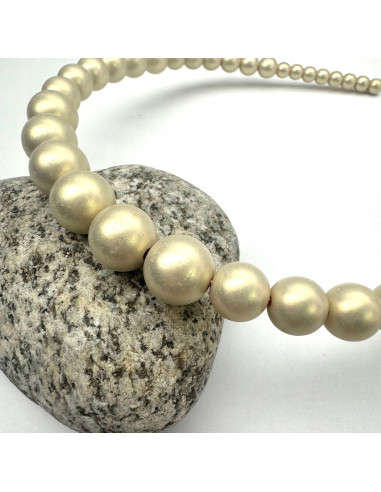 Opaska na włosy perełki perły korale koraliki...