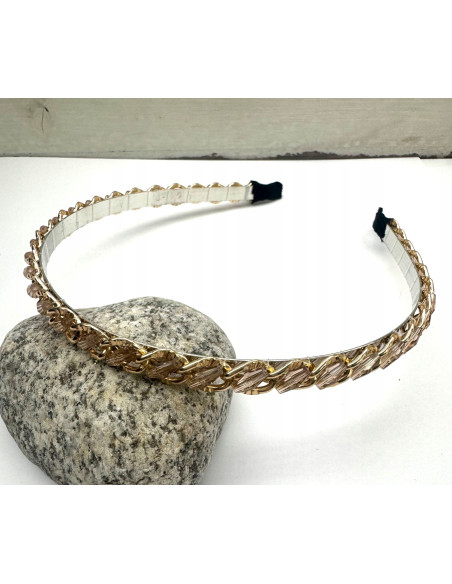 Opaska na włosy złoty łancuszek łancuch koraliki Lolita Accessories