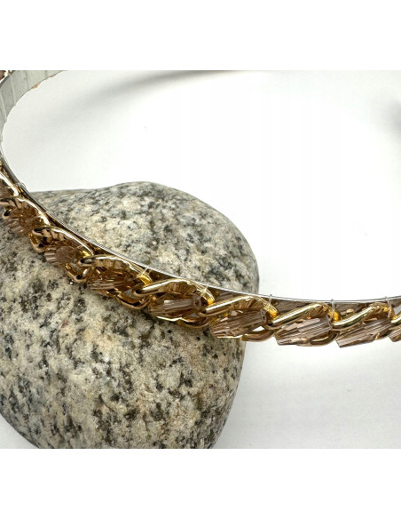 Opaska na włosy złoty łancuszek łancuch koraliki Lolita Accessories