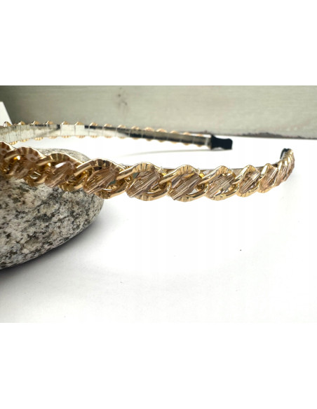 Opaska na włosy złoty łancuszek łancuch koraliki Lolita Accessories