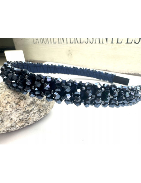 Opaska na włosy plecione koraiki Lolita Accessories