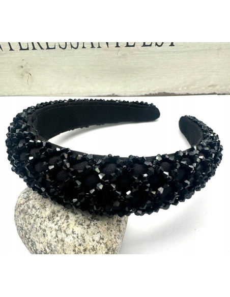 Opaska Fascynator na włosy cała w koralikach Lolita Accessories