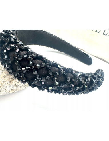 Opaska Fascynator na włosy cała w koralikach...