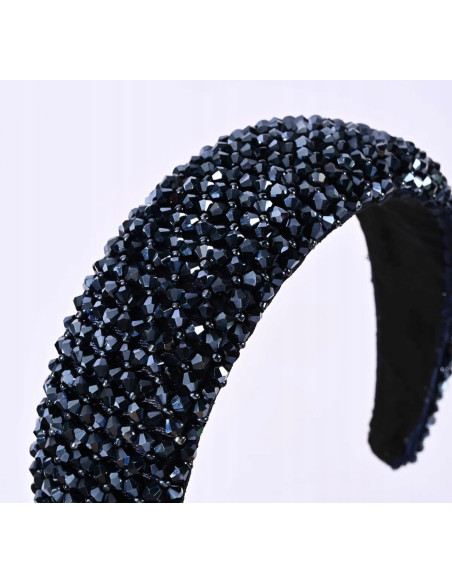 Opaska Fascynator na włosy cała w koralikach Lolita Accessories