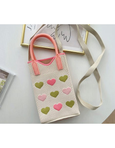 Dzianinowa torba MINI na telefon, drobiazgi przrez ramię...