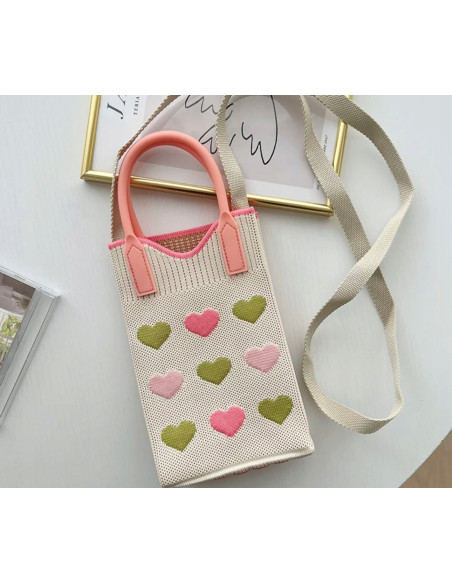 Dzianinowa torba MINI na telefon, drobiazgi przrez ramię Lolita Accessories