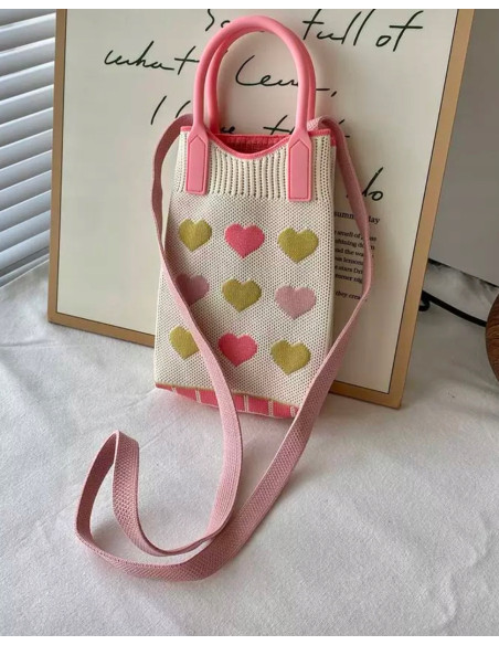 Dzianinowa torba MINI na telefon, drobiazgi przrez ramię Lolita Accessories