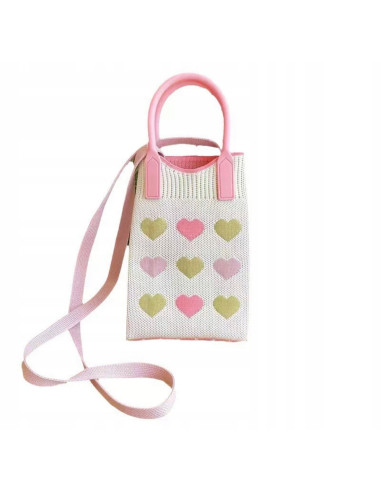 Dzianinowa torba MINI na telefon, drobiazgi...