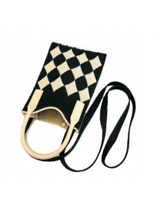 Dzianinowa torba MINI na telefon, drobiazgi przrez ramię...