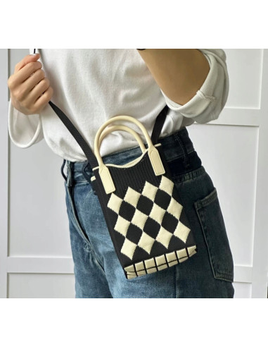 Dzianinowa torba MINI na telefon, drobiazgi...