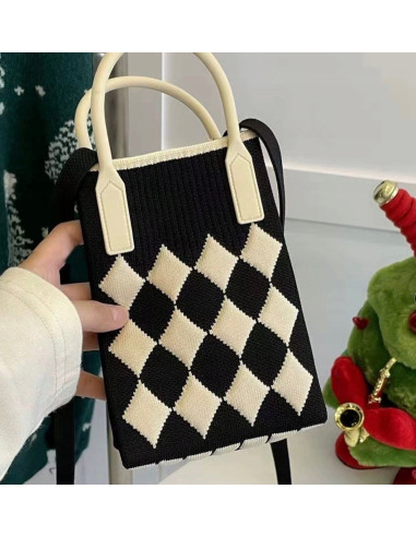 Dzianinowa torba MINI na telefon, drobiazgi...