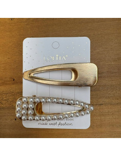 Spinki do włosów KROKODYLKI Lolita Accessories XL ZŁOTE i... 2