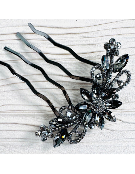 GRZEBIEŃ wsuwany do włosów wtykowy ozdobny diamenty Lolita Akcesoria