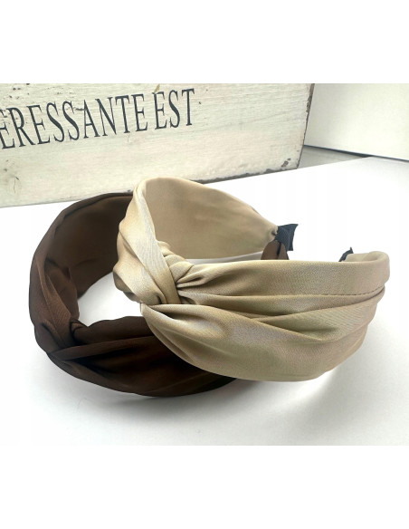 Lolita Accessories opaska do włosów kolekcja NATURA beże brązy