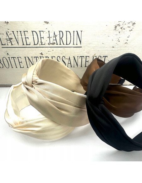 Lolita Accessories opaska do włosów kolekcja NATURA beże brązy