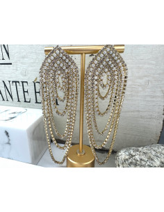 Kolczyki z cyrkoniami MAXI Lolita Accessories Złote...