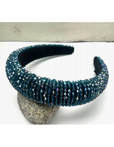 Opaska Fascynator na włosy cała w koralikach...