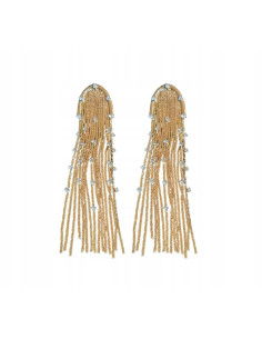 Kolczyki błyszczące złote łańcuszki Lolita Accessories złoty